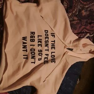 Pink, cropped sweatshirt